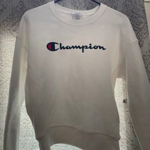 White Champion Crewneck/Sweater